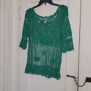 Green Crochet Top